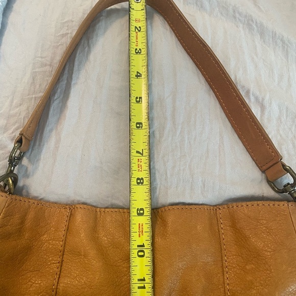 American Leather Co. Buttery Soft Tote Shopper Hobo Shoulder Bag Camel Brown - Picture 8 of 8